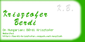 krisztofer berdi business card